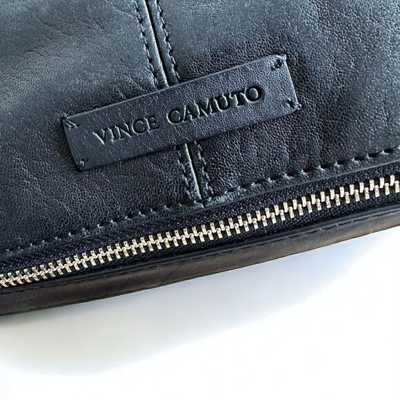 Vince Camuto Delos Genuine Leather Messenger Crossbody Bag Black - Picture 7 of 13